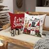 Christmas Decoration Pillowcase Merry Christmas Santa Claus Christmas Tree Pattern Suitable for Home Room Sofa Cushion Cover