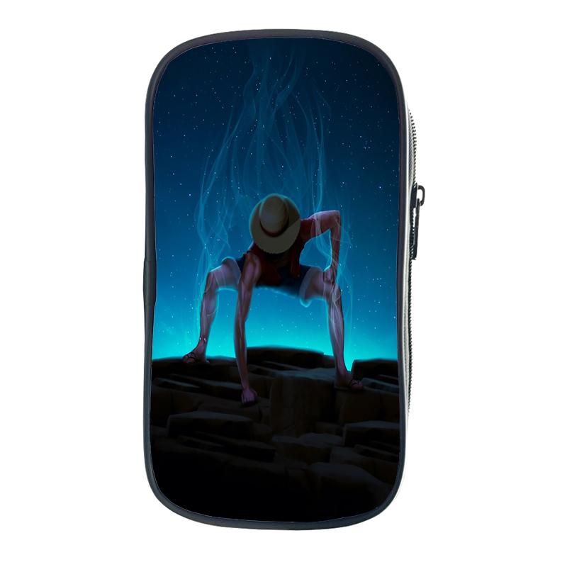 One Piece Pencil Bag Zoro Luffy Chopper Ace Law School Cases Kawaii Stationery Holder Bag Pen Case Students School Supplies