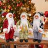 3D Santa Claus Figure Creative Christmas Decorations 12 inch Standing Santa Doll  Christmas Gifts