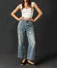 Women's Casual Cropped Jeans - Length Denim Pants for Everyday Wear