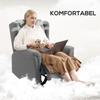 Relax Armchair Adjustable Upholstered Armchair With Footrest 160 Degree Reclining Linen Look Quick Assembly Dark Gray