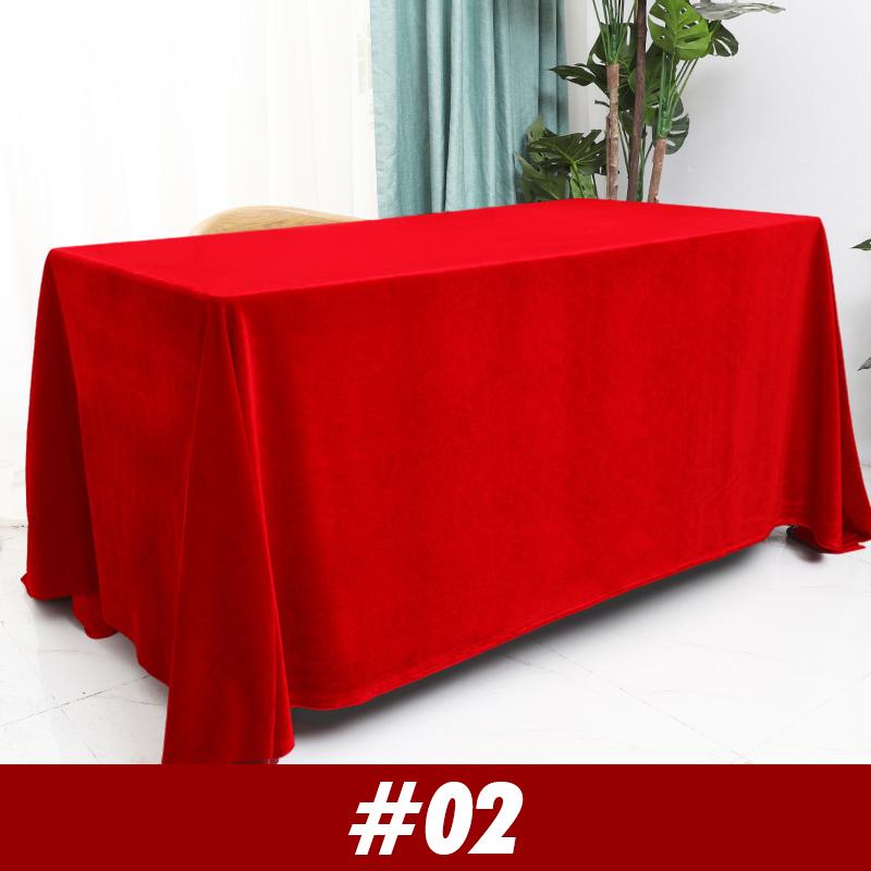 Velvet Wedding Tablecloth Rectangular Office Meeting Flannel   Tablecloth Party Birthday Events Banquet Home Dining Table Decor