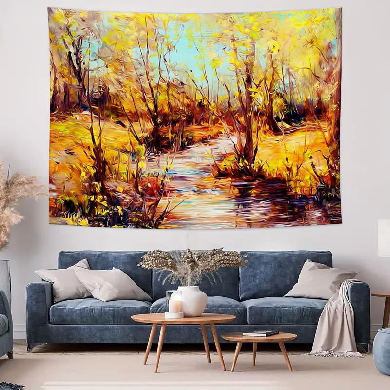 

Forest Path Autumn Scene Tapestry Wall Hanging Decoration 74x94cm(29x37in)
