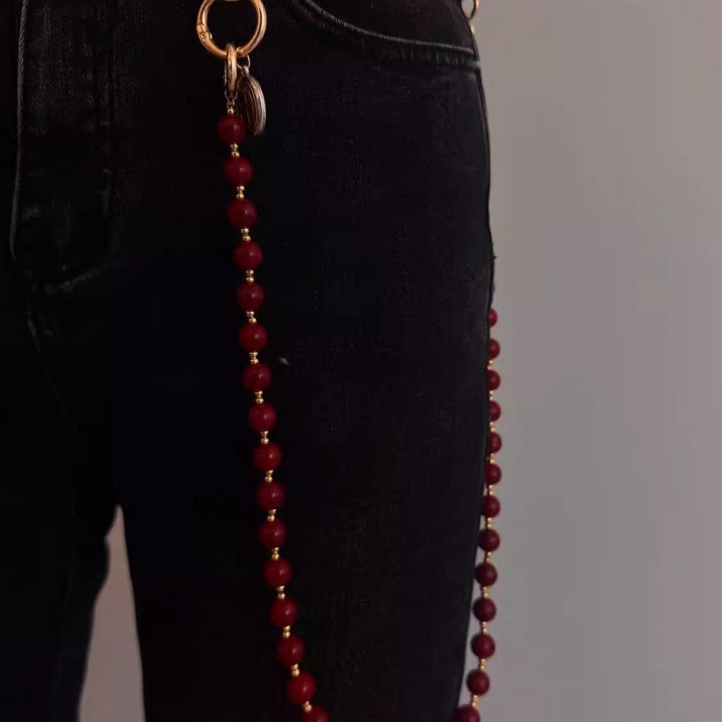 Catena Portachiavi Pantaloni Wasteland Bohemien 2025 con Ciondolo Stile Cinese