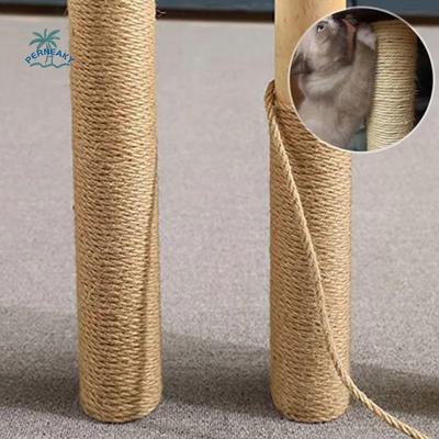 50M Sisal Rope Wear-resistant Reusable Cat Climbing Frame Replacement Rope Brown Durable Desk Legs Binding Rope