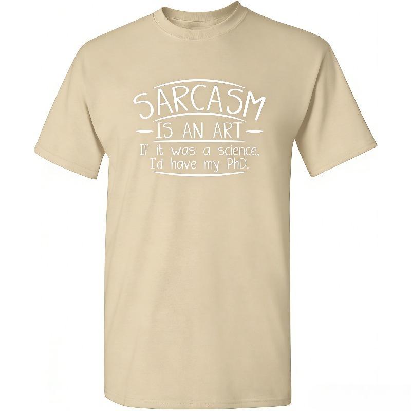 Summer Funny T-Shirts for Men's Casual Slim Fit Round Neck Comfortable of Sweat Absorbent Durable Stitching Harajuku Streetwear