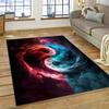 Yin og Yang 3D Naturaliser Kinesisk Tai Chi Teppe for Hjem Stue Soverom Sofa Dørmatte Dekor, Lekeområde for Barn Sklisikker Matte