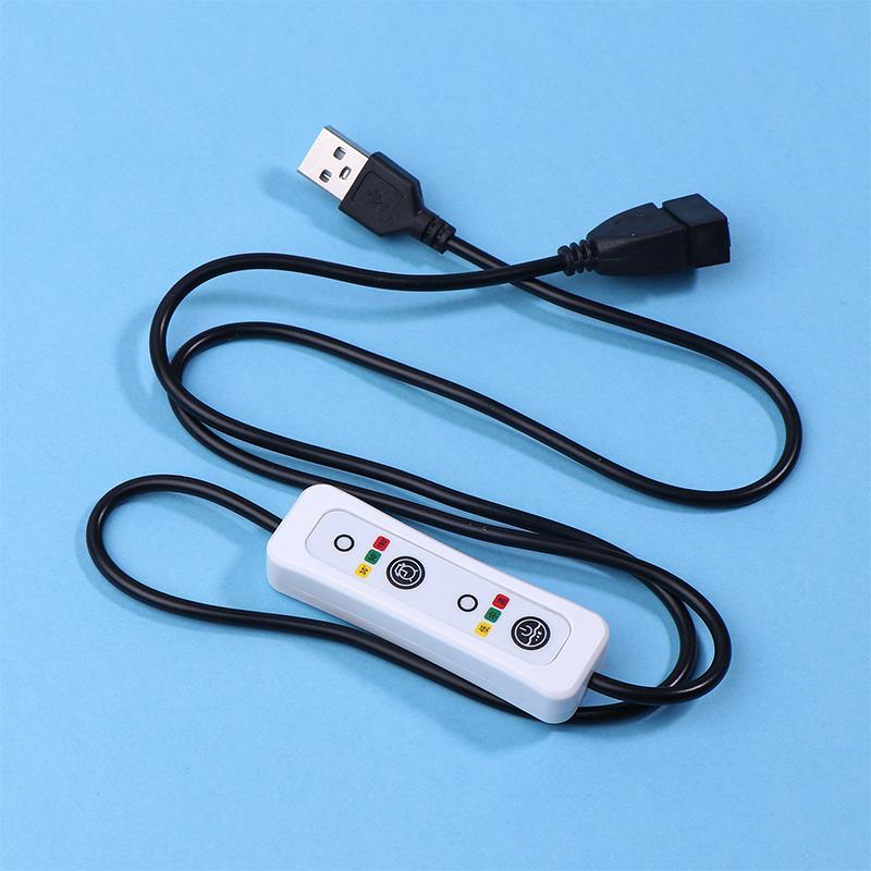 Cavo di Alimentazione con Interruttore di Estensione 3-Timer 0.5H/1.5H/3H 3-Velocità per Ventola da Soffitto USB Lampada LED