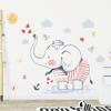 Children's Room Wall Stickers Cartoon Animals on Train Airplane Hot Air Balloon Wall Decals Baby Nursary Kindergarten Decoration