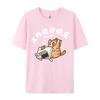 Trendy Street Trend Cat Print Men and Women Vintage Personalized Graphic T-shirt Academy Style Loose Round Neck Short Sleeve