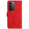 For Realme C75 Case Skin Touch Lines PU Leather Flip Phone Cover