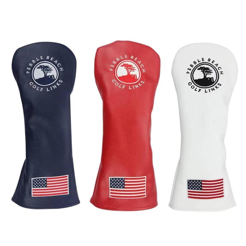 America tree pattern embroidery golf head cover driver wood fairway utility conversion tag single item