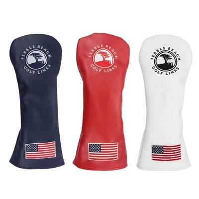 America Tree Pattern Embroidery Golf Head Cover Driver Wood Fairway Utility Conversion Tag Single Item