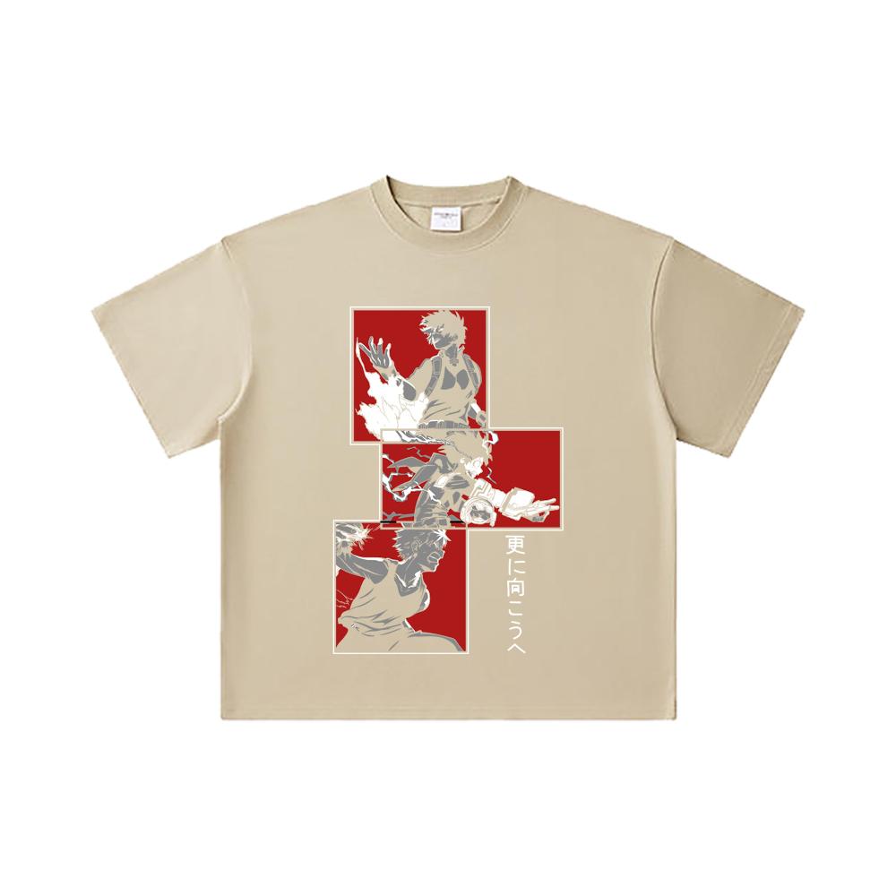 260 GSM Double Yarn 32 Count 100% Cotton My Hero Academia V22 Print Unisex Heavy Cotton T Shirt
