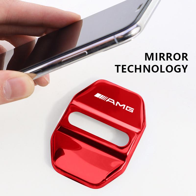 Zinc Alloy Car Door Lock Buckle Cover Protective Covers For Mercedes Benz AMG W203 W206 W220 W205 W211 W212 W201 W168 W167 W169 IL1