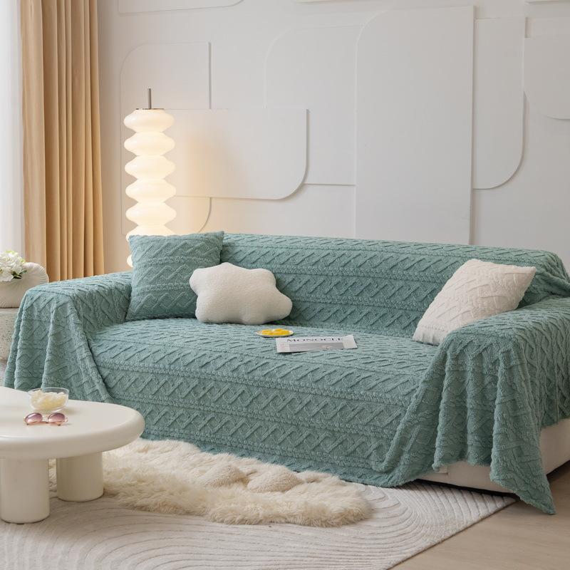 Moping Cat Feeling Plush Sofa Cover Blanket for All-inclusive Sofa Towel  Living Room Sofa Cover Anti-cat Scratch Couch Cover