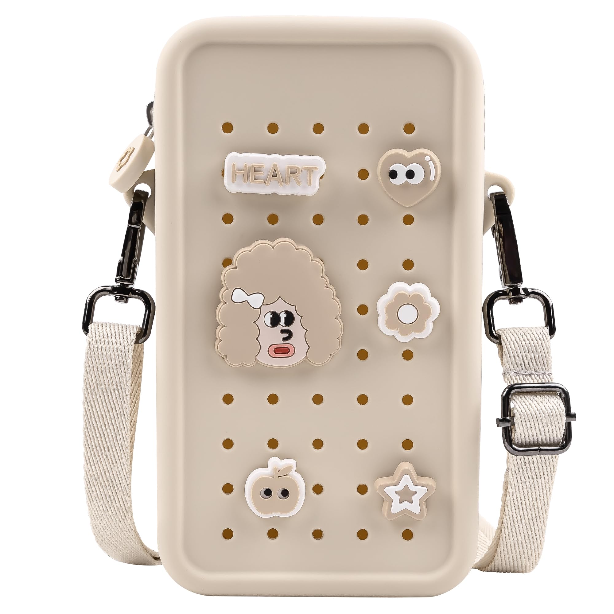 Чехол для смартфона, силиконовая сумка через плечо, силиконовая сумка своими руками, сумка через плечо для смартфона (бежевый)