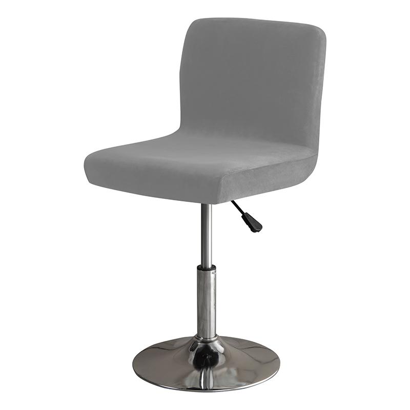 Velvet Solid Colors Bar Chair Cover Stretch For Bar Stool Short Back Dining Room Spandex Elastic Slipcovers For Banquet Chairs