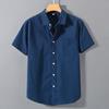 Men's Summer Casual Linen Short-Sleeve Lapel Shirt