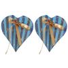 30Pcs HeartShaped Candy Box Gift Bags for Wedding Baby Shower Birthday Party Decoration(Blue Box with Gold Ribbon )