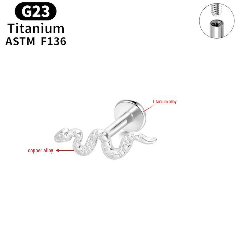 

G23 Titanium Butterfly Lip & Ear Cartilage Stud Earrings with Internal Thread - Simple, Luxurious Design for Women s Piercings 1.2 mm * 8 mm