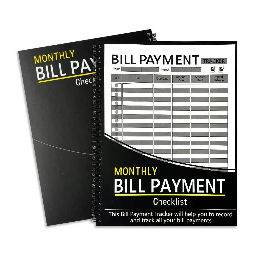 New product monthly bill payment plan book coil book financial planning notebook budget book