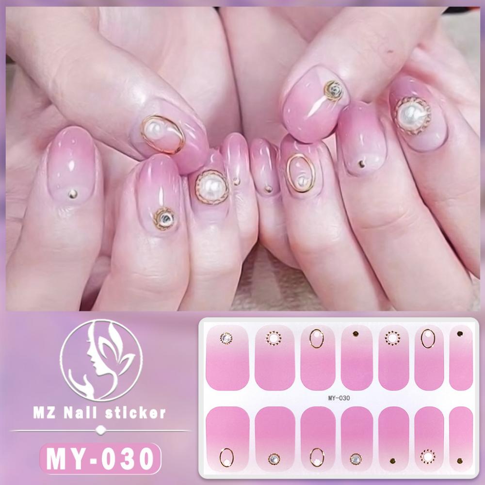 Dreidimensionaler wasserdichter No-Bake Gel-Nagellack-Film Vollsticker Imitations-Diamant-Nagelfilm-Papier Nagelfilm-Papier