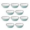 Daiwa Rounded Melamine Dishwasher Mint Set of Nordic Perfect for and Commercial Made In Bowls, Dishes, Safe, Green, 17cm, 860ml, 10, Enamel-Look,