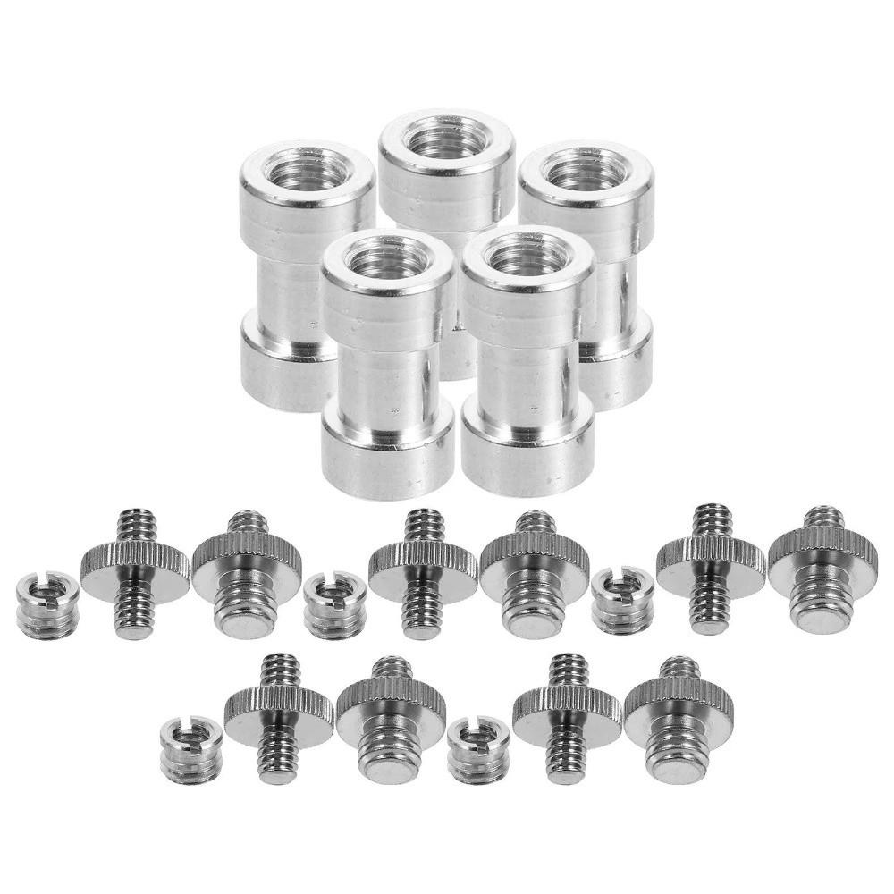 Male To Female Mount Screw Kit 1/4" to 3/8" Screw Convert Adapter Camera Screw Nut Set  Monopod