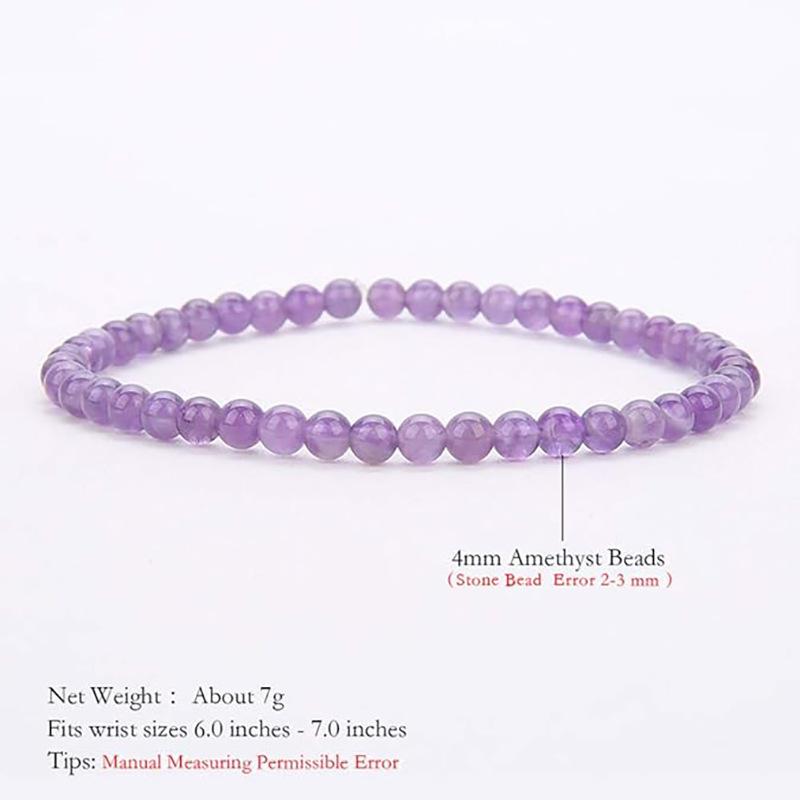 Natural Stone Beads Elastic Bracelets For Women Men 6mm Amethyst Quartzs Agates Black Onyx Beads Bracelet Female Jewelry Bangle