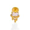 316L Stainless Steel Lip Stud & Cartilage Earring - Zircon Heart Fish Bone Crown Design