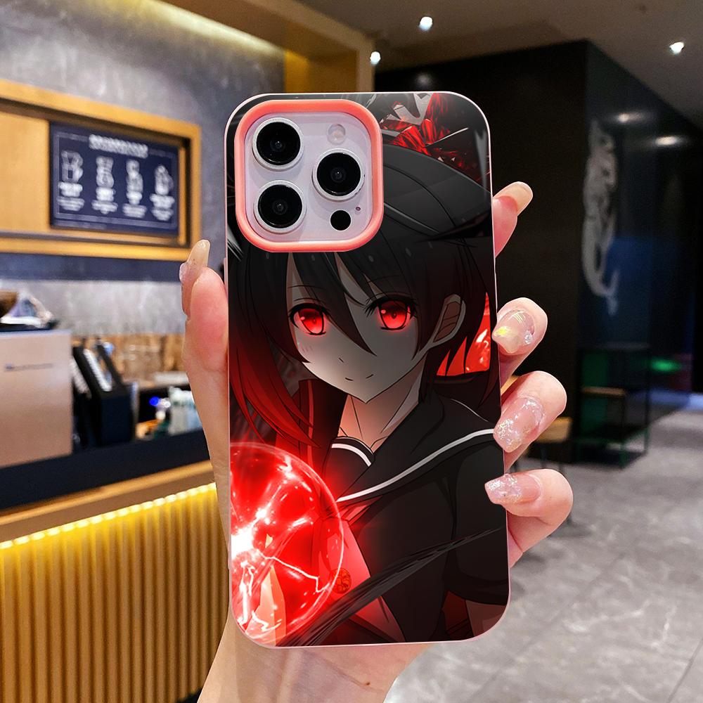 Akame Kurome Jelly Doppelschicht Rosa Handyhülle für iPhone 17 16 15 14 13 12 11 Air Pro Max Plus Schutzhülle