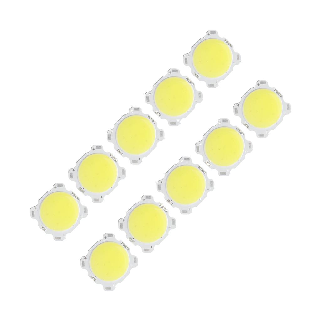 10pcs Round COB 3W High Power LED Chip Bulb Lamp Light Warm White