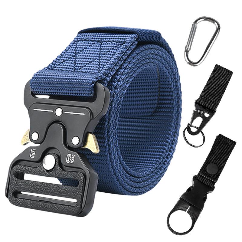 Elastic Tactical Nylon Belt with Alloy Buckle, Popular for Outdoor Use, Customizable Size