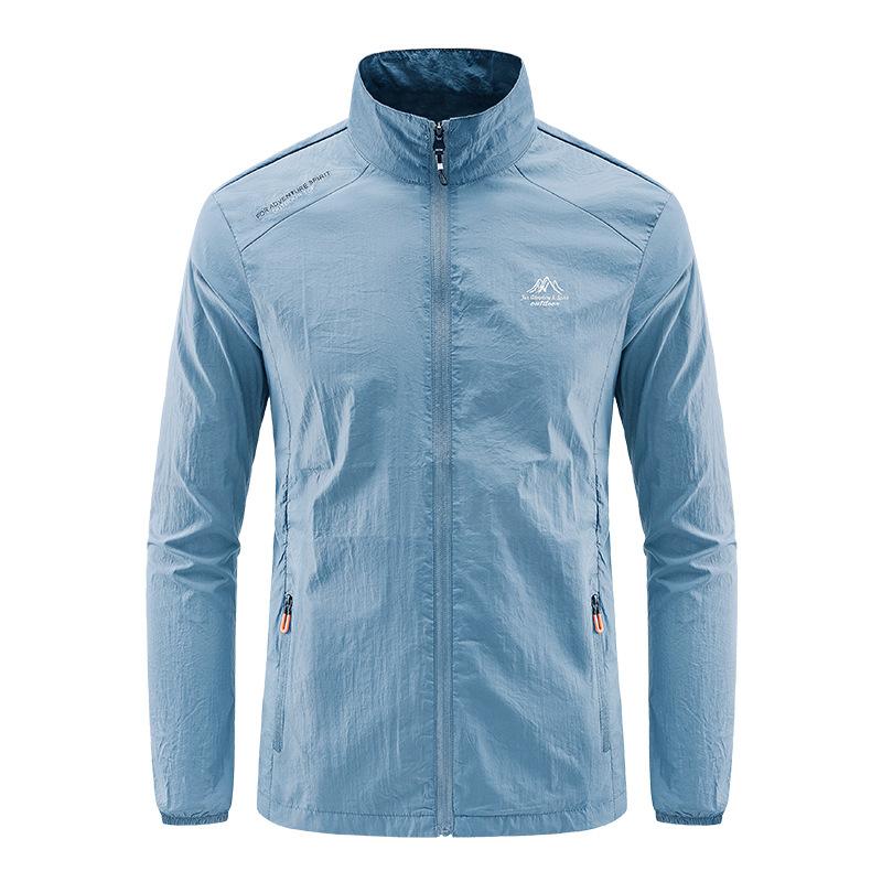 Men's Jacket Standing Collar Lightweight Casual Jacket Outdoor Windproof Fishing Jacket