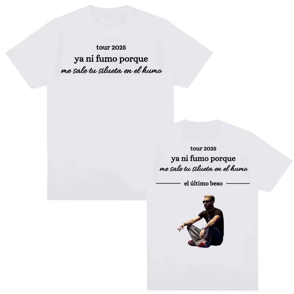 Mora Ya Ni Fumo Porque El Ultimo Beso Printed Tee Shirt Mens Clothing High Street Vintage Tshirt Pure Cotton Summer T Shirt