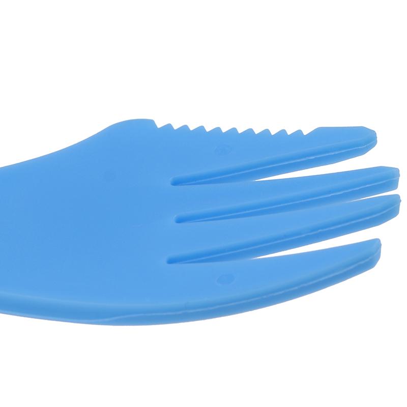 1Pc 3 In 1 Spoon Fork Cutter Travel Camping Hiking Picnic Utensils Plastic Spork