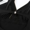 2024 new swimsuit women's solid color slimming one-piece large size sexy fat sister bikini
