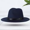 Fedora Hat Solid Color Adjustable British Style Jazz Cap Costume Accessory Streetwear