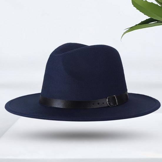 Fedora Hat Solid Color Adjustable British Style Jazz Cap Costume Accessory Streetwear