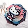 Hello Kitty,Floral Frame Automatic Folding Umbrella-Simple 8-Rib Design, Bright Cartoon Pattern, Durable Iron Frame, Suitable For Travel, Ou