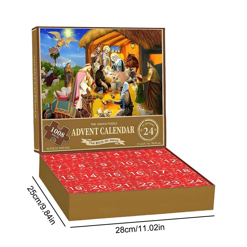 

Рождественский Адвент-календарь 2025 Рождественский Пазл Настенное Украшение 24 Дня Обратного Отсчета Календари для Детей Подарок на Вечеринку 2025 11.02x9.84x2.17inch