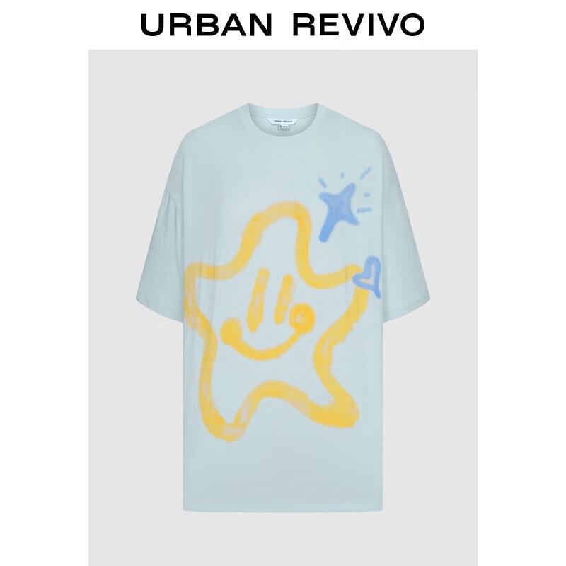 UR2025 Women s Hand-Painted Star Casual T-shirt L