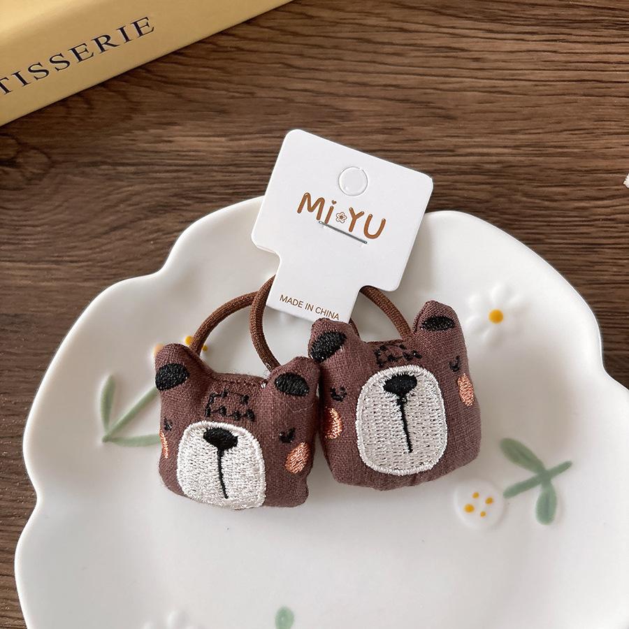 Cute Cartoon Three-dimensional Cotton-padded Embroidered Little Rabbit Hair Tie  Girl Hair Band  Children's Little Duck Hair Band