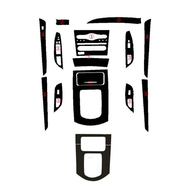 Car Interior Trim Sticker Decal Kit Carbon Fiber Look For 10-16 Infiniti G25 G37