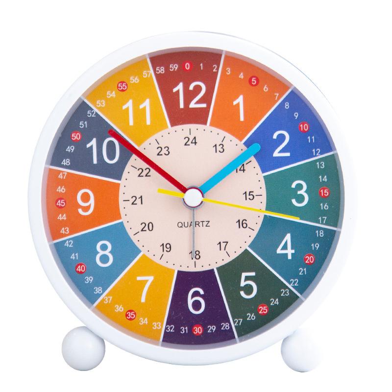 Charging Early Childhood Education Children's Metal Small Alarm Clock Girl Boy Desktop Wake Up Clock Student Use Special Learning Clock