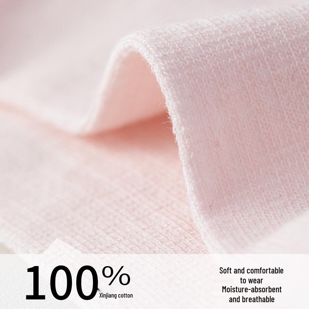 Damen-Kniebundsocken aus reiner Baumwolle mit Spitze - Antibakteriell, Hohe Elastizität, Atmungsaktiv, Vertikale Streifen für Frühling und Herbst.