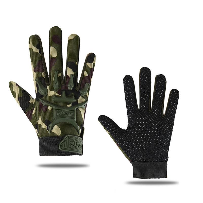 Kinderhandschuhe Radfahren Jungen Taktisch Vollfingerhandschuhe Camo Vier Jahreszeiten Mädchen 2 bis 7 Jahre Kinder Rutschfeste Kletterhandschuhe