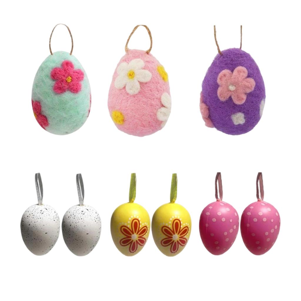 9pcs Eggs Hanging Ornament For Garland Room Decor For Door,Wall Decoration, Tassel Ornament, Party Decoration, Arts & Crafts Supplies
