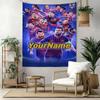 Decor de perete personalizat Messi cu numele tău Tapiserie Artă Pentru comemorarea animalelor de companie Petrecere de ziua de naștere Nuntă Fundal Cadou de familie